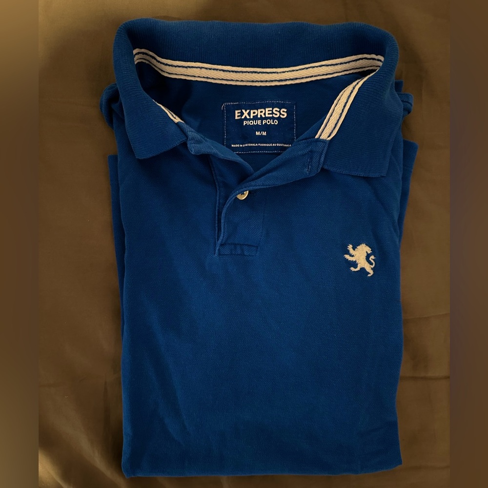 Express men’s blue pique polo